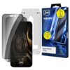 Opakowanie produktu "3MK Hardy Privzone 9H" zawiera dwie sztuki szkła ochronnego do Apple iPhone 17 Pro, z widocznym logo 3MK oraz napisem "Apple iPhone 17 Pro" na froncie. Na opakowaniu znajduje się również żółta naklejka z napisem "ProFit™ applicator fo