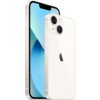 Na zdjęciu widoczny jest biały smartfon z dwoma aparatami z tyłu oraz ekranem z wycięciem u góry. Na obudowie znajduje się logo w kształcie nadgryzionego jabłka.