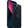 Na zdjęciu widoczny jest smartfon z ciemną obudową, z dwoma aparatami z tyłu oraz ekranem wyświetlającym gradient od różowego do niebieskiego. Na tylnej obudowie znajduje się logo w kształcie nadgryzionego jabłka.