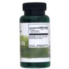 Zielona butelka z czarną zakrętką zawiera etykietę z informacjami o produkcie "Gotu Kola (Centella asiatica)" oraz jego składnikach: Gotu Kola, mąka ryżowa, otoczka kapsułki: żelatyna. Producent: Swanson Health Products, Fargo, ND 58104 USA, 1-800-437-414