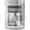 Pojemnik z napisem "OSHEE ISO HYDRATION" oraz "GRAPEFRUIT FLAVOUR GUarana EXTRACT" zawiera informacje o 5 elektrolitach: sód, potas, chlorek, magnez, cynk i 8 witaminach. Na opakowaniu widnieje także napis "BEFORE DURING AFTER" oraz oznaczenie "22 x 25g".