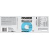 Etykieta produktu "Izotonik OSHEE Iso Hydration Wieloowocowy (550 g)" zawiera duży napis "OSHEE ISO HYDRATION" oraz informacje o składnikach, takich jak "5 Electrolytes" i "8 Vitamins". Widoczny jest kod kreskowy, masa netto 550 g oraz tabela wartości odż