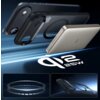 Na zdjęciu widoczne jest przezroczysto-czarne etui ESR Classic Hybryd MagSafe z hartowanym szkłem do Apple iPhone 17 Air, obok którego znajduje się srebrne urządzenie z logo "ESR". W tle widoczny jest napis "Qi2 25W" na niebieskim tle, a poniżej znajdują 