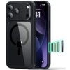Przezroczysto-czarne etui ESR Classic Hybryd MagSafe z widocznym logo producenta, przeznaczone do Apple iPhone 17 Pro Max, obok którego znajduje się telefon z wyświetlaczem pokazującym godzinę 9:41 i datę September 9. Na etui widoczny jest napis "CAMERA G