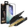 Opakowanie produktu z logo "ESR" zawiera napis "ULTRAFIT ARMORITE PRO SCREEN PROTECTOR" oraz informację "10X". Obok znajduje się szkło hartowane na telefon, a poniżej widoczna jest instrukcja montażu z napisem "Pull".
