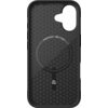 Czarne etui z heksagonalnym wzorem, z okrągłym oznaczeniem i napisem "PROTECT BETTER" oraz logo "ZAGG" na dole. Produkt przeznaczony do Apple iPhone 17, kompatybilny z MagSafe.
