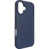 Granatowe etui do telefonu z wycięciem na aparat i przyciski, o teksturowanej powierzchni na bokach. Na etui widoczne jest logo ZAGG.