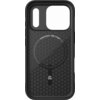 Czarne etui z heksagonalnym wzorem i okrągłym oznaczeniem na środku, z napisem "PROTECT BETTER" oraz logo "ZAGG" poniżej. Produkt przeznaczony do Apple iPhone 17 Pro, kompatybilny z MagSafe.