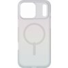 Przezroczyste etui na telefon z okrągłym wzorem na środku, posiada wycięcia na aparat i dodatkowy element. Powierzchnia etui ma subtelny, wielokolorowy efekt iryzacji.