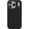 Czarne etui na telefon z trzema okrągłymi wycięciami na aparaty oraz dodatkowymi otworami na lampę błyskową i mikrofon. Etui ma gładką powierzchnię i jest przeznaczone do modelu telefonu z dużym modułem aparatu.