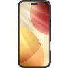 Czarne etui na telefon z widocznym ekranem, na którym znajduje się abstrakcyjna grafika z okręgami w odcieniach żółci i czerwieni. Produkt to "Etui ZAGG Manhattan Snap Magsafe do Apple iPhone 17 Pro Max Czarny".