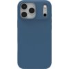 Ciemnoniebieskie etui na telefon z trzema okrągłymi wycięciami na aparaty oraz dodatkowymi otworami na lampę błyskową i mikrofon. Etui ma gładką powierzchnię i jest przeznaczone do modelu telefonu z dużym modułem aparatu.