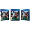 Na zdjęciu widoczne są trzy opakowania gry "EA SPORTS FC 26" na PS4, z grafiką przedstawiającą dwóch piłkarzy na stadionie. Na opakowaniach znajdują się oznaczenia: "PL", "3", "Dostępna aktualizacja do PS5", "Komentarz Dariusz Szpakowski Jacek Laskowski".