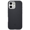 Czarne etui na telefon z wycięciem na dwa obiektywy aparatu i lampę błyskową, z widocznym logo producenta w dolnej części. Produkt jest przeznaczony do modelu Apple iPhone 17 i posiada funkcję MagSafe.