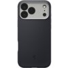 Czarne etui na telefon z trzema wycięciami na aparaty fotograficzne oraz dodatkowymi otworami na lampę błyskową i mikrofon. Na dole etui widoczne jest logo producenta.
