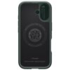 Zielone etui do telefonu z widocznym napisem "Optik Armor MagFit" oraz logo "Spigen". Na etui znajdują się również napisy: "Magnetic Case for iPhone • MagFit • Patent 1.863.2323", "Spigen Inc in Irvine California", oraz "Made in China".