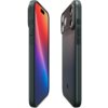 Zielone etui SPIGEN Thin Fit Mag MagSafe do Apple iPhone 17 Pro Max jest pokazane z przodu i z tyłu, z widocznymi przyciskami bocznymi oraz otworami na aparat. Na tylnej części etui znajduje się subtelne logo producenta.