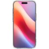 Przezroczyste etui na telefon z widocznym gradientowym tłem w odcieniach pomarańczowego, różowego i fioletowego. Etui ma wyraźnie zaznaczone przyciski i otwory na kamerę oraz porty.