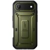 Zielone etui SUPCASE Ub Pro do Apple iPhone Air z solidną konstrukcją, posiada wbudowaną podpórkę oraz wycięcia na aparat i lampę błyskową. Na etui widoczny jest napis "UB Pro".