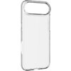 Przezroczyste etui na telefon z wycięciem na aparat, wykonane z gładkiego materiału. Produkt jest przeznaczony do modelu Apple iPhone 17 Air.