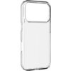 Przezroczyste etui na telefon z wyraźnie zaznaczonym miejscem na aparat, wykonane z gładkiego materiału. Produkt jest przeznaczony do modelu Apple iPhone 17 Pro.