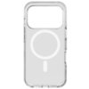 Przezroczyste etui na telefon z widocznym okrągłym wzorem na środku, przeznaczone do modelu Apple iPhone 17 Pro. Produkt jest oznaczony jako "Etui CELLULARLINE Gloss MagSafe".