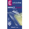 Opakowanie produktu "Szkło hartowane CELLULARLINE Impact Glass Capsule do Apple iPhone 17 Air" z grafiką przedstawiającą szkło ochronne na ekranie telefonu. Na opakowaniu widnieją napisy: "cellularline screen", "IMPACT GLASS CAPSULE", "TOTAL SCREEN", "ULT