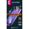 Na zdjęciu widoczna jest grafika promująca szkło hartowane CELLULARLINE Xtreme Glass do iPhone 17 Air, z dużym napisem "FORTIFIED" oraz informacjami "X4 STRONGER", "FORTIFIED EDGE" i "1Sec PROFESSIONAL APPLICATION". W tle znajduje się ilustracja telefonu 