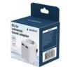 Białe opakowanie adaptera podróżnego z napisem "EU to universal travel adapter" oraz logo "gembird" na górze. Na opakowaniu widoczny jest obrazek adaptera, specyfikacja techniczna oraz kod kreskowy z numerem "8 716309 134962".