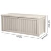 Skrzynia ogrodowa KETER Rockwood Storage Box 570L Kremowy Kształt Prostokątny