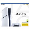 Na zdjęciu znajduje się opakowanie konsoli z widocznym logo "SONY" oraz napisem "PS5" i "PlayStation®5". W dolnym rogu widnieje oznaczenie wiekowe "7" oraz tekst "www.pegi.info".
