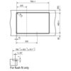 Schemat techniczny zlewozmywaka jednokomorowego z ociekaczem, z wymiarami: 760±2 mm na 480±2 mm, z oznaczeniami R15 i R17 oraz napisem "For flush fit only". Dodatkowe wymiary to 235 mm, 500 mm, 15 mm, 785±1 mm, 503±1 mm, 1 x 45°, 7 mm.