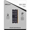 Opakowanie pamięci RAM PNY Performance o pojemności 32GB i częstotliwości 3200MHz, z widocznym modułem pamięci oraz informacjami o kompatybilności z różnymi częstotliwościami: 3200MHz, 2933MHz, 2666MHz, 2400MHz, 2133MHz. Na opakowaniu znajdują się napisy:
