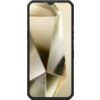 Smartfon z wyświetlaczem wypełniającym niemal całą przednią powierzchnię, z widocznym wycięciem na kamerę u góry. Na ekranie widoczna jest abstrakcyjna grafika w odcieniach złota i brązu.