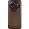 Brązowy smartfon z teksturowaną obudową, posiadający trzy obiektywy aparatu i lampę błyskową, z napisem "SUPER PERFORMANCE HD CAMERA" oraz logo "OUKITEL" na dole.