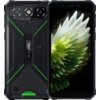 Smartfon OUKITEL G3 4/128GB 6" w kolorze zielonym, z widocznym logo "OUKITEL" na tylnej obudowie, posiada teksturowaną powierzchnię z zielonymi akcentami oraz wyświetlacz z motywem zielonych liści. Na tylnej części znajdują się trzy obiektywy aparatu oraz