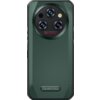 Zielony smartfon z teksturowaną obudową, posiada okrągły moduł z trzema obiektywami i lampą błyskową. Na obudowie widoczne są napisy: "SUPER PERFORMANCE HD CAMERA" oraz "OUKITEL".