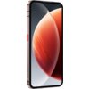 Smartfon z dużym ekranem o przekątnej 6.7 cala, wyświetlający dynamiczny, czerwono-pomarańczowy motyw graficzny. Na bocznej krawędzi widoczny jest czerwony przycisk oraz oznaczenia CE i przekreślony kosz.