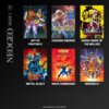 Na czarnym tle znajduje się sześć okładek gier z napisami: "ART OF FIGHTING 2", "CROSSED SWORDS", "GAROU: MARK OF THE WOLVES", "METAL SLUG 2", "NINJA COMMANDO" i "SENGOKU 2". Po lewej stronie widnieje pionowy napis "NEOGEO ARCADE 2", a na dole znajduje si