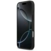 Na zdjęciu znajduje się szare etui na telefon z logo BMW M Tricolor Metal, przeznaczone do Apple iPhone 17 Pro Max, z funkcją MagSafe. Etui ma gładką powierzchnię i wycięcia na przyciski oraz aparat.