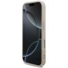 Przedstawione jest różowe etui na telefon z dużym logo "GUESS 4G", przeznaczone dla modelu Apple iPhone 17 Pro Max. Etui ma elegancki design z wyraźnym wzorem i otworami na przyciski oraz porty.