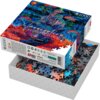 Pudełko puzzli z kolorową ilustracją przedstawiającą fantastyczną twierdzę otoczoną drzewami, z widocznym napisem "Imagination Good Loot Puzzle Roch Urbaniak". Na opakowaniu znajdują się oznaczenia dotyczące bezpieczeństwa, recyklingu oraz logo producenta