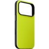 Żółte etui na telefon z dużym wycięciem na aparat, posiada czarne krawędzie i przyciski boczne. Produkt jest przeznaczony do modelu Apple iPhone 17 Pro i obsługuje technologię MagSafe.