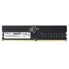 Czarny moduł pamięci RAM z widocznym białym oznaczeniem zawierającym tekst: "PNY, Part # M4UXXXXXXXXJJJ77-11, DDR5 4800 PC5-38400 CL40-40-40-77 1.1V DIMM" oraz symbole CE i UKCA. Na module znajdują się również cztery układy scalone z logo PNY.