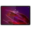 Tablet z wyświetlaczem pokazującym godzinę 10:08 oraz datę "Fri, Feb 24" na tle abstrakcyjnej grafiki w odcieniach czerwieni i fioletu. W prawym dolnym rogu ekranu widoczna jest ikona aparatu.