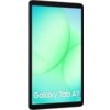 Tablet z cienkimi ramkami, wyświetlający na ekranie gradient w odcieniach zieleni i błękitu, z napisem "Galaxy Tab A11" na dole. Obudowa urządzenia jest w kolorze szarym.