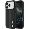 Czarne etui na telefon z perforowanym paskiem i logo w kolorach niebieskim, granatowym i czerwonym, obok telefonu z wyświetlaczem. Na etui widoczne jest okrągłe logo z niebieskim akcentem.