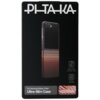 Czarne opakowanie z białym logo "PITAKA" na górze, przedstawiające etui na telefon z gradientowym wzorem. Na opakowaniu widnieje tekst: "For Samsung Galaxy Z Flip7 Ultra-Slim Case", a także informacje o kompatybilności z MagSafe i materiałach użytych do p