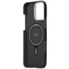 Czarno-szare etui do telefonu z wycięciem na aparat, posiada okrągły wzór z napisem "MagEZ Case 6" oraz "Black/Gray". Na dole widnieje napis "Designed by PITAKA Copyright © 2024 by PITAKA. All rights reserved."