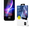Na zdjęciu widoczna jest folia ochronna na ekran telefonu oraz opakowanie produktu z logo "3mk" i napisem "StratCore 700™". Na opakowaniu znajduje się żółta naklejka z napisem "Feels like glass" oraz informacja "Your screen up to 700% stronger".